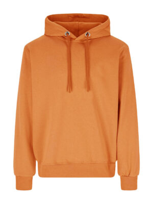Plain Casual Pull Over Unisex Orange Hoodie