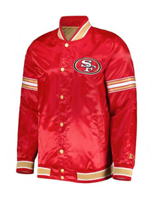 San Francisco 49ers Midfield Red Starter Varsity Jacket
