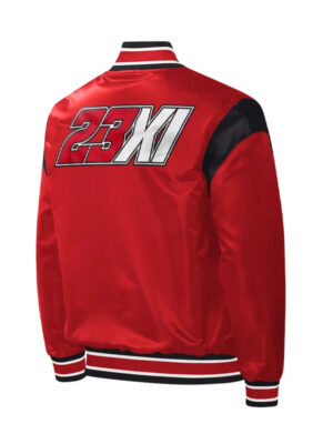 starter-23xi-racing-force-play-satin-bomber-jacket