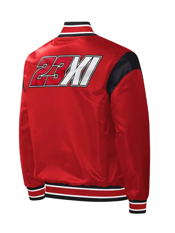 Starter 23XI Racing Force Play Satin Bomber Jacket