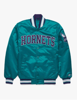 Charlotte Hornets Starter Satin Bomber Jacket
