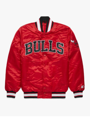 Chicago Bulls Starter Red Bomber Satin Jacket