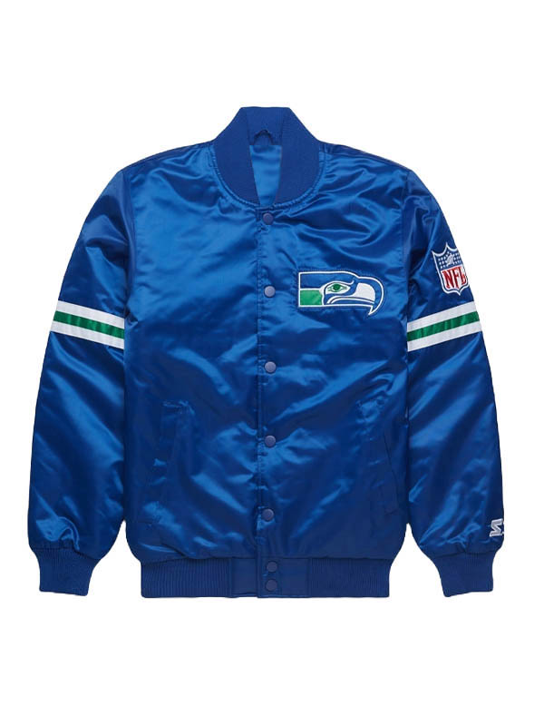 NFL Starter Seattle Seahawks Satin Bomber Jacket