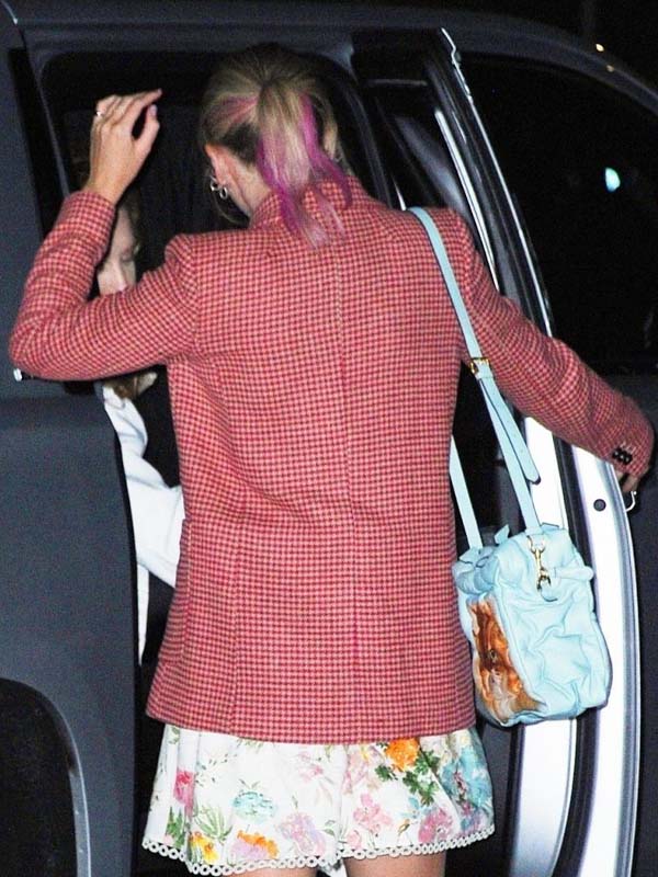 Taylor Alison Swift AMAs Pink Double-Breasted Checkered Coat