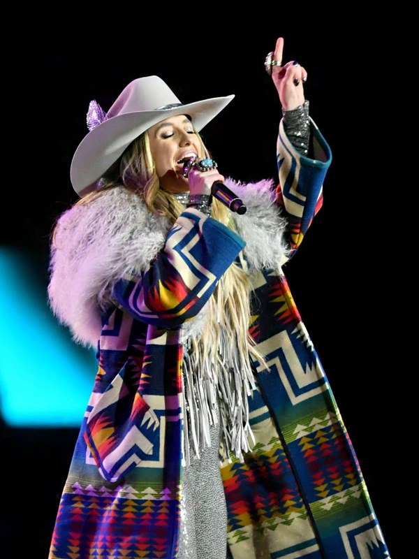 Lainey Wilson Nashville Big Bash Shearling Duster Coat