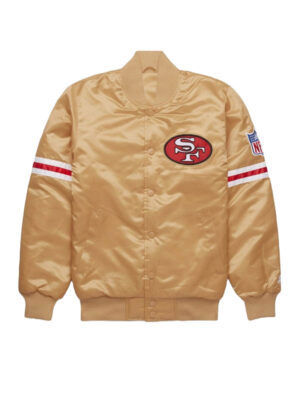 NFL San Francisco 49ers Golden Satin Bomber Jacket