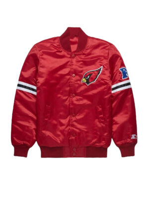 Starter Arizona Cardinals Red Satin Bomber Jacket