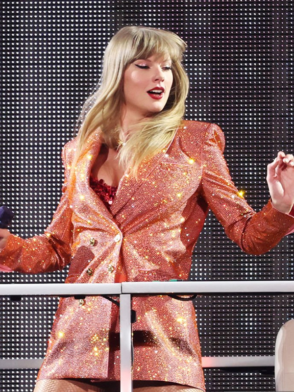 The Eras Tour Paris Taylor Swift Orange Sequin Blazer