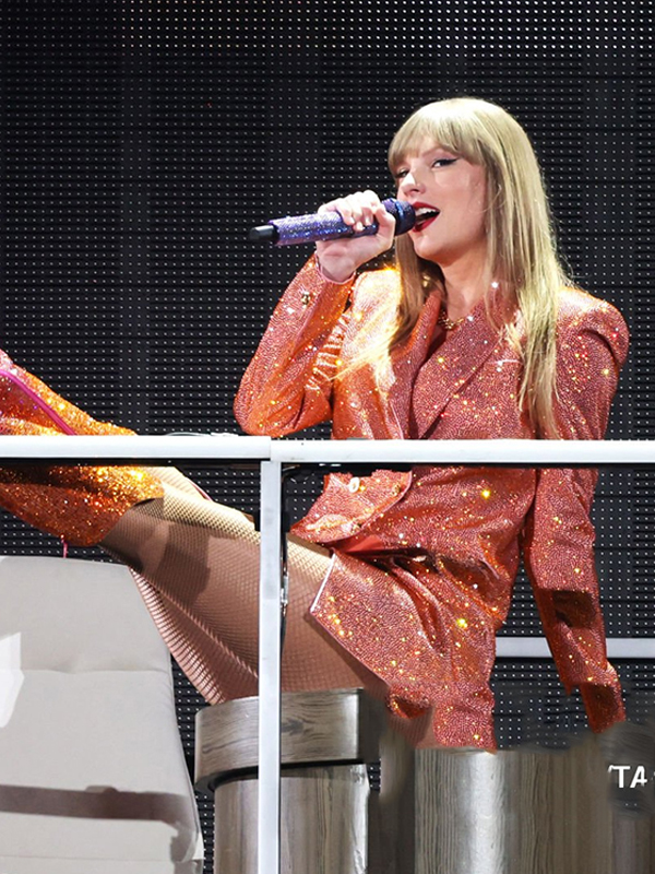 The Eras Tour Paris Taylor Swift Orange Sequin Blazer