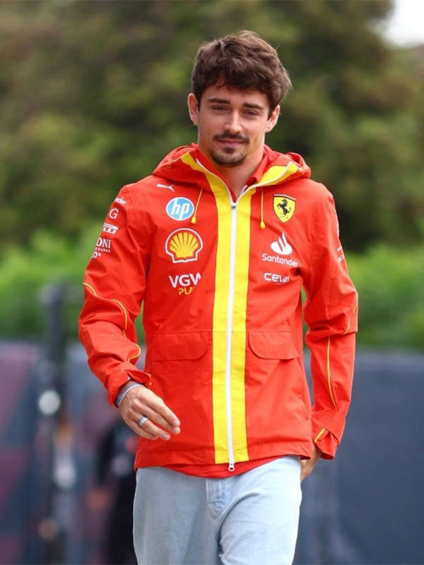 2024 Scuderia Ferrari F1 Charles Leclerc Red Hoodie
