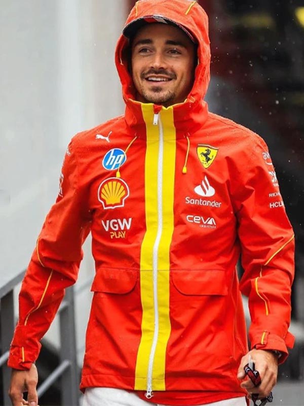 2024 Scuderia Ferrari F1 Charles Leclerc Red Hoodie