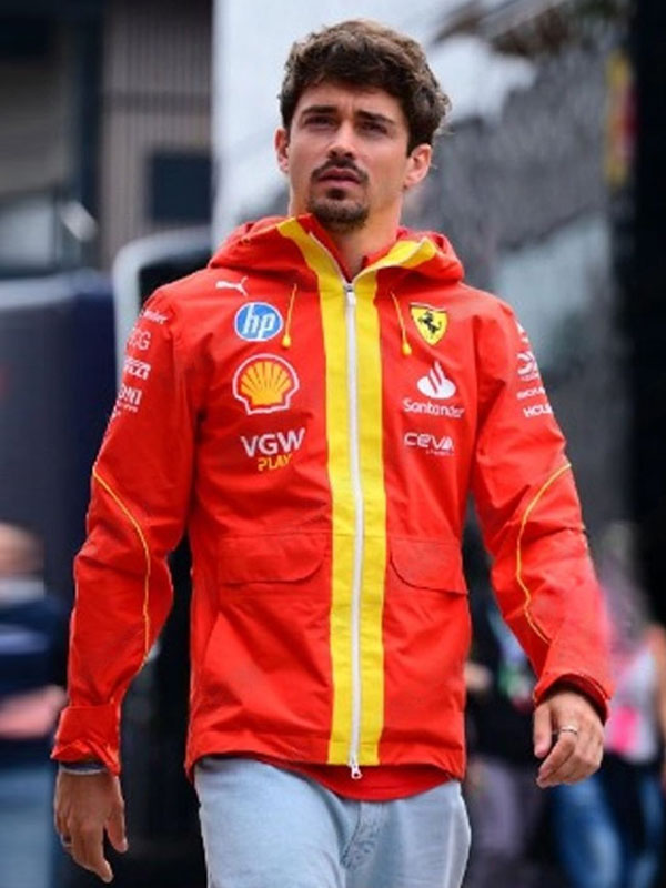 2024 Scuderia Ferrari F1 Charles Leclerc Red Hoodie