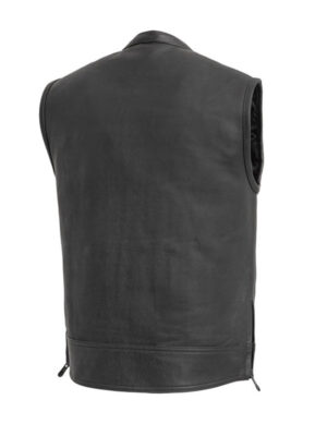 mens-black-cowhide-zipper-style-leather-vest-1