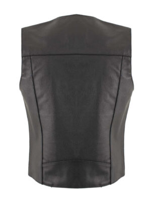 mens-black-sheepskin-leather-biker-vest-1