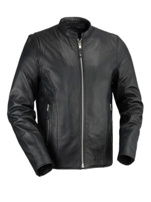 Men's Casual Moto Biker Lambskin Leather Jacket