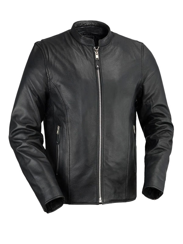 Men's Casual Moto Biker Lambskin Leather Jacket