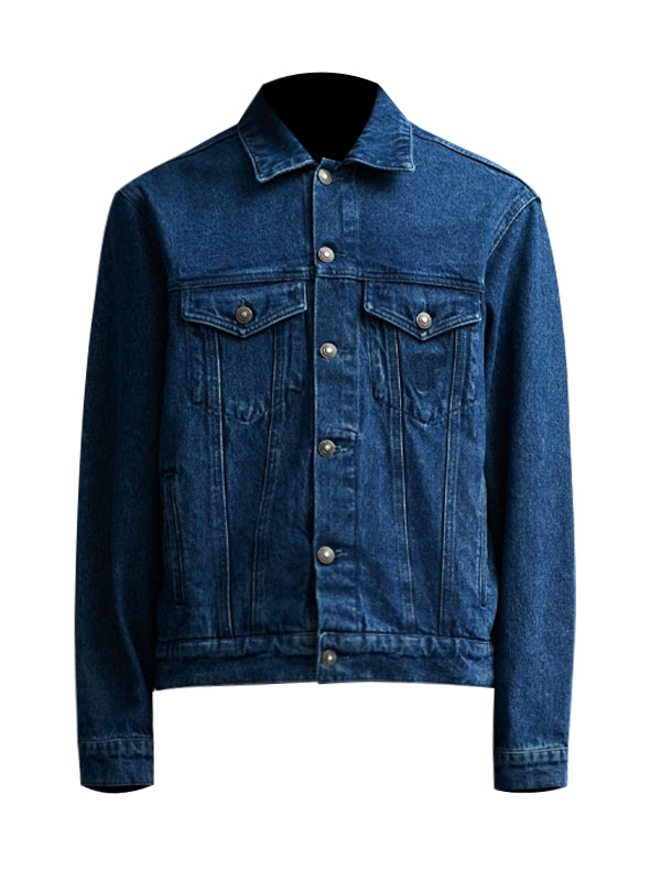 Men's Classic Trucker Style Blue Denim Jacket