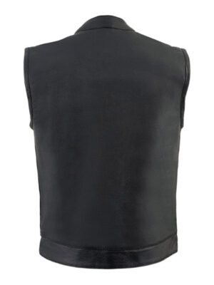 mens-motor-biker-club-mandarin-collar-black-vest-1