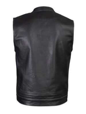 mens-motor-biker-cowhide-leather-black-vest-1