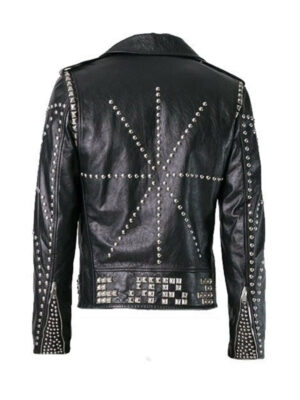 mens-motor-biker-sliver-studded-leather-jacket-1