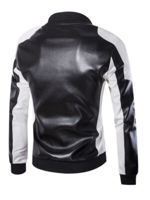 mens-slimfit-biker-black-white-faux-leather-jacket-1