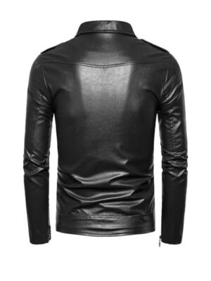 mens-slimfit-casual-belted-black-leather-biker-jacket-1