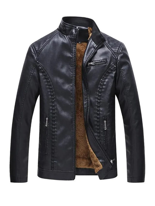 Men's Slimfit Designer Biker Black Leather Jacket