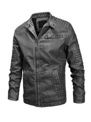 Men's Winter Slimfit Style Biker Leather Jacket