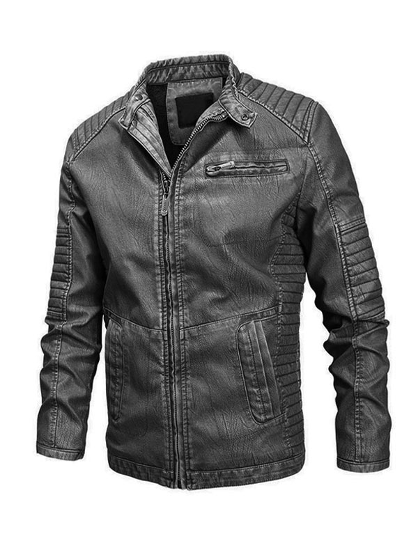 Men's Winter Slimfit Style Biker Leather Jacket