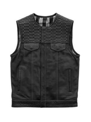 SOA Motor Biker Club Black Leather Vest