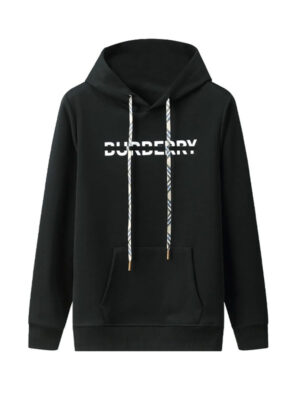 Unisex Burberry Black Fleece Pullover Hoodie