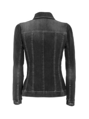 womens-trucker-style-black-denim-jacket-1