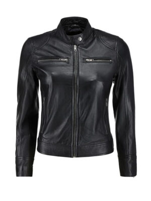 Women’s Vintage Biker Black Leather Jacket