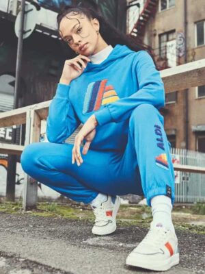 Unisex Aldi Blue Fleece Tracksuit