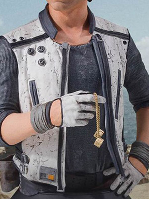 A Star Wars Story Alden Ehrenreich Han Solo White Vest