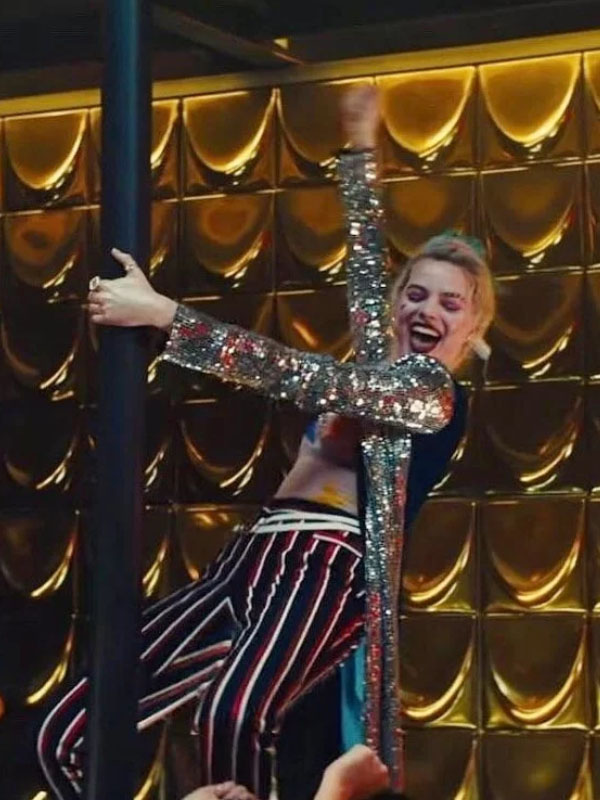 Birds Of Prey Margot Robbie Long Trench Sequin Coat