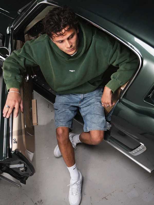 Broken Oslo Oversized Pullover Fleece Hoodie