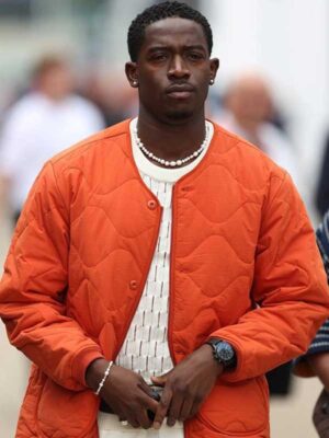 Damson Idris Joshua Pearce F1 2025 Orange Bomber Jacket