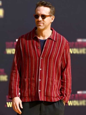Deadpool & Wolverine Ryan Reynolds 2024 Red Striped Shirt