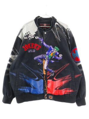 JH Design Vintage Dc Comics Joker Batman Racing Jacket