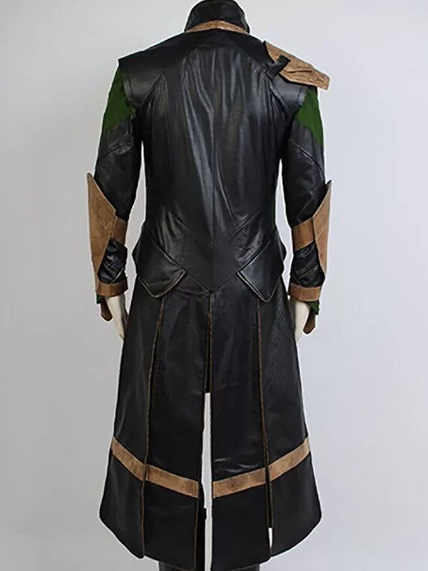 Loki Tom Hiddleston Black Leather Trench Coat
