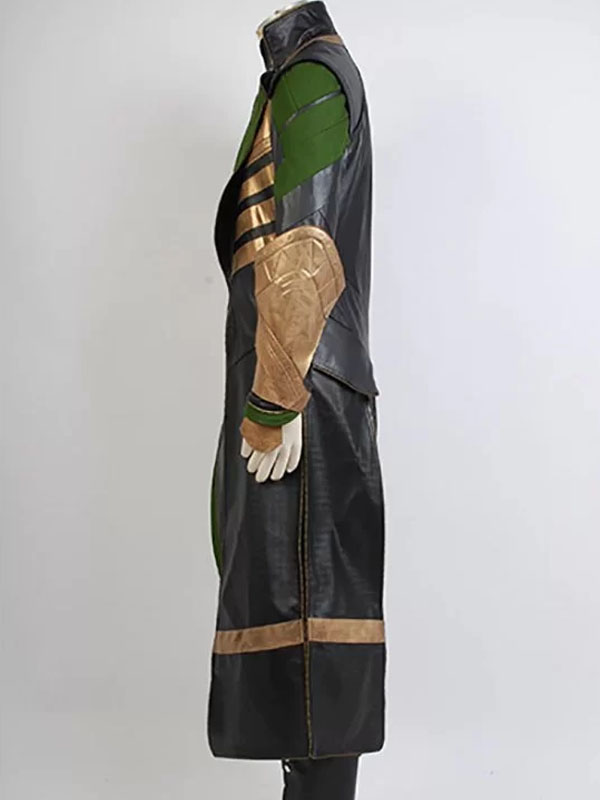 Loki Tom Hiddleston Black Leather Trench Coat