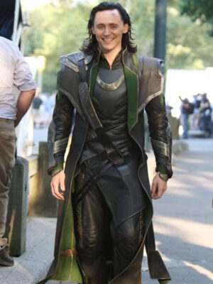 Loki Tom Hiddleston Black Leather Trench Coat