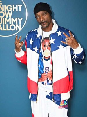 Snoop Dogg 2024 The Tonight Show USA Flag Track Suit