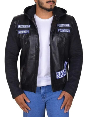 Sons of Anarchy Charlie Hunnam Black Leather Jacket