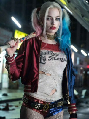 Suicide Squad Harley Quinn Satin Jacket