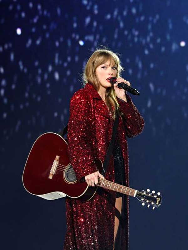 Taylor Swift Eras Tour Red & Black Sequin Coat