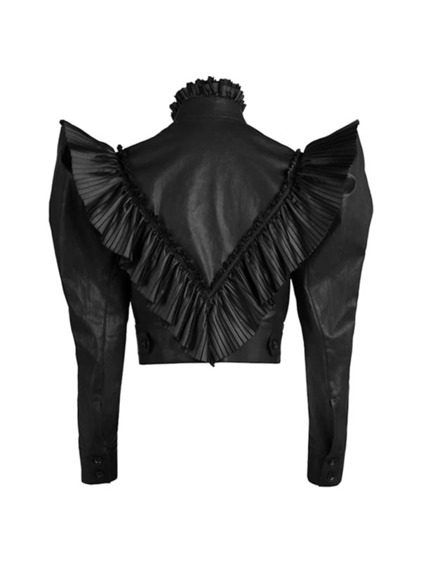 Taylor Swift Fortnight Music Video Black Ruffle Jacket