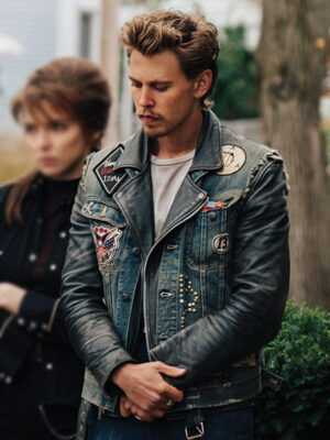 The Bikeriders Austin Butler Chicago Blue Denim Vest