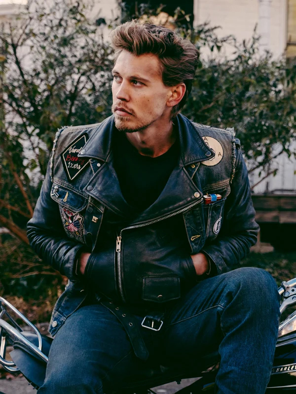 The Bikeriders Austin Butler Chicago Blue Denim Vest